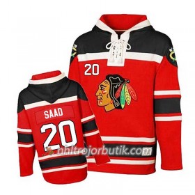 Män Ishockey Chicago Blackhawks Brandon Saad 20 Röd Sawyer Hooded Sweatshirt